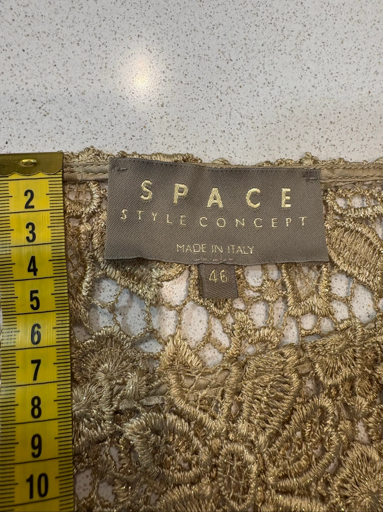 Italian top in golden lace – Size 46 IT 42FR – photo 9